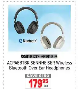 2001 Audio Video ACPAEBTBK SENNHEISER Wireless Bluetooth Over Ear Headphones offer