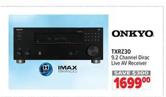 2001 Audio Video TXRZ30 ONKYO 9.2 Channel Dirac Live AV Receiver offer