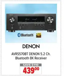 2001 Audio Video AVRS570BT DENON 5.2 Ch. Bluetooth 8K Receiver offer