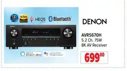 2001 Audio Video AVRS670H Denon 5.2 Ch. 75W 8K AV Receiver offer