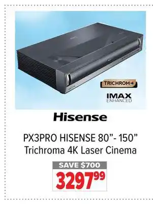 2001 Audio Video PX3PRO HISENSE 80- 150 Trichroma 4K Laser Cinema offer