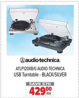 2001 Audio Video ATLP120XB/G AUDIO-TECHNICA USB Turntable - BLACK/SILVER offer
