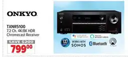 2001 Audio Video TXNR5100 ONKYO 7.2 Ch. 4K/8K HDR Chromecast Receiver offer