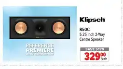 2001 Audio Video R50C Klipsch 5.25 Inch 2-Way Centre Speaker offer