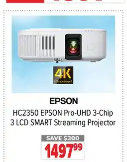 2001 Audio Video HC2350 EPSON Pro-UHD 3-Chip 3 LCD SMART Streaming Projector offer