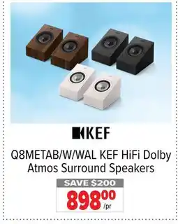 2001 Audio Video Q8METAB/W/WAL KEF HiFi Dolby Atmos Surround Speakers offer