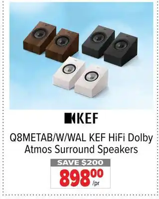 2001 Audio Video Q8METAB/W/WAL KEF HiFi Dolby Atmos Surround Speakers offer
