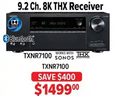 2001 Audio Video TXNR7100 ONKYO 9.2 Ch. 8K THX Receiver offer