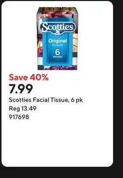 Staples Scotties Facial Tissue offer