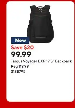 Staples Targus Voyager EXP 17.3 Backpack offer