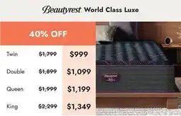 Linen Chest Beautyrest World Class Luxe Mattress offer