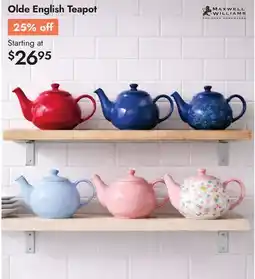 Linen Chest Maxwell Williams Olde English Teapot offer