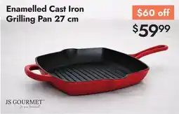 Linen Chest JS Gourmet Enamelled Cast Iron Grilling Pan 27 cm offer