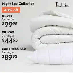 Linen Chest Night Spa Collection DUVET offer