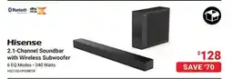 Visions Electronics Hisense 2.1-Channel Soundbar with Wireless Subwoofer offer