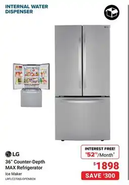 Visions Electronics LG 36 Counter-Depth MAX Refrigerator offer