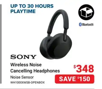 Visions Electronics SONY Wireless Noise Cancelling Headphones offer