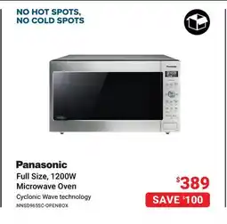 Visions Electronics Panasonic Full Size, 1200W Microwave Oven offer