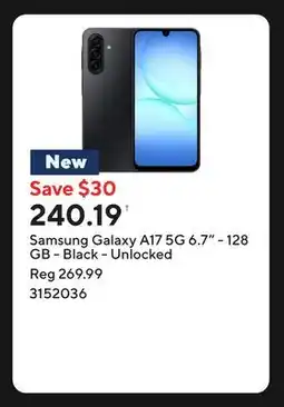 Staples Samsung Galaxy A17 5G 6.7 - 128 GB - Black - Unlocked offer