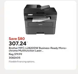 Staples Brother MFC-L2820DW Business-Ready Monochrome Multifunction Laser Printer offer