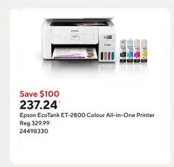Staples Epson EcoTank ET-2800 Colour All-in-One Printer offer