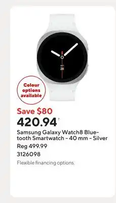 Staples Samsung Galaxy Watch8 Bluetooth Smartwatch - 40 mm - Silver offer