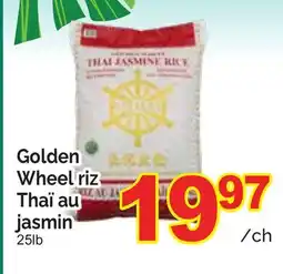 T&T Supermarket GOLDEN WHEEL RIZ THAÏ AU JASMIN, 25LB offer