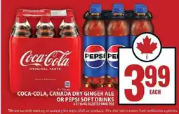 Food Basics Coca-Cola, Canada Dry Ginger Ale or Pepsi Soft Drinks offer