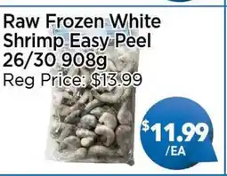 Blue Sky Supermarket Raw Frozen White Shrimp Easy Peel 26/30 offer