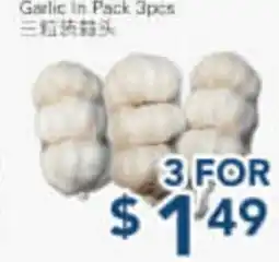 Oceans Fresh Food Market Garlic In Pack 3pcs offer