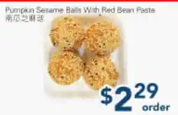 Oceans Fresh Food Market Pumpkin Sesame Balls With Red Bean Paste offer