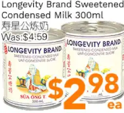 Ample Food Market Longevity Brand Sweetened Condensed Milk offer