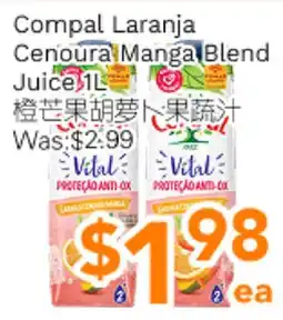 Ample Food Market Compal Laranja Cenoura Manga Blend Juice offer