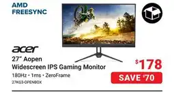 Visions Electronics Acer Aopen 27 FHD 180Hz 1ms Gaming Monitor offer