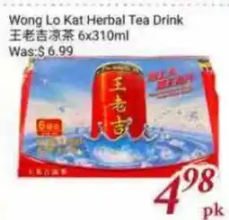 Tone Tai Supermarket Wong Lo Kat Herbal Tea Drink offer