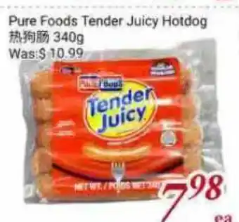Tone Tai Supermarket Pure Foods Tender Juicy Hotdog offer