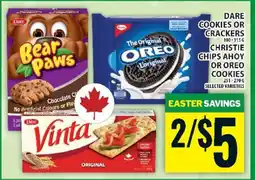 Food Basics Dare Cookies or Crackers, Christie Chips Ahoy or Oreo Cookies offer