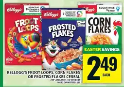 Food Basics Kellogg's Froot Loops, Corn Flakes or Frosted Flakes Cereal offer