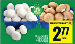 Food Basics WHOLE WHITE OR CREMINI MUSHROOMS offer