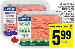Food Basics Prime Extra Lean Ground Turkey or Raised Without Antibiotics Ground Chicken offer