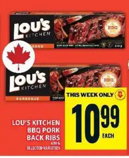 Food Basics LOU’S KITCHEN BBQ PORK BACK RIBS offer