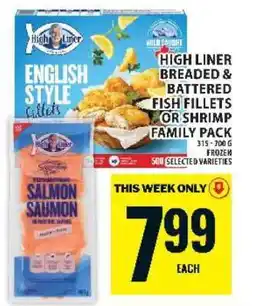 Food Basics High Liner Breaded & Battered Fish Fillets or Shrimp Family Pack offer