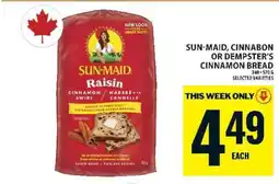 Food Basics Sun-Maid, Cinnabon or Dempster’s Cinnamon Bread offer