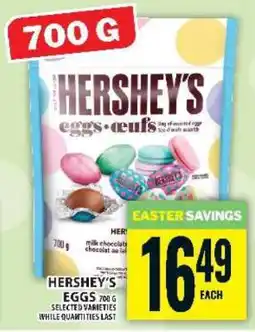 Food Basics Hershey's Eggs 700g offer