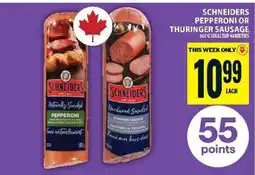 Food Basics Schneiders Pepperoni or Thuringer Sausage offer