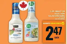 Food Basics Life Smart or Selection Salad Dressing offer