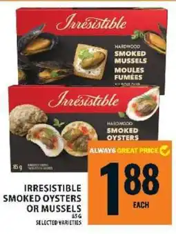 Food Basics Irresistible Smoked Oysters or Mussels offer