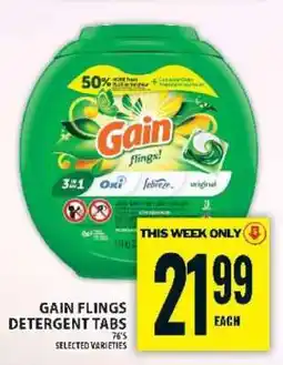Food Basics Gain Flings Detergent Tabs offer