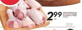 Safeway Compliments Fresh Air-Chilled Chicken Drumsticks or Thighs offer