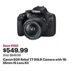 Best Buy Canon EOS Rebel T7 DSLR Camera with 18-55mm IS Lens Kit offer